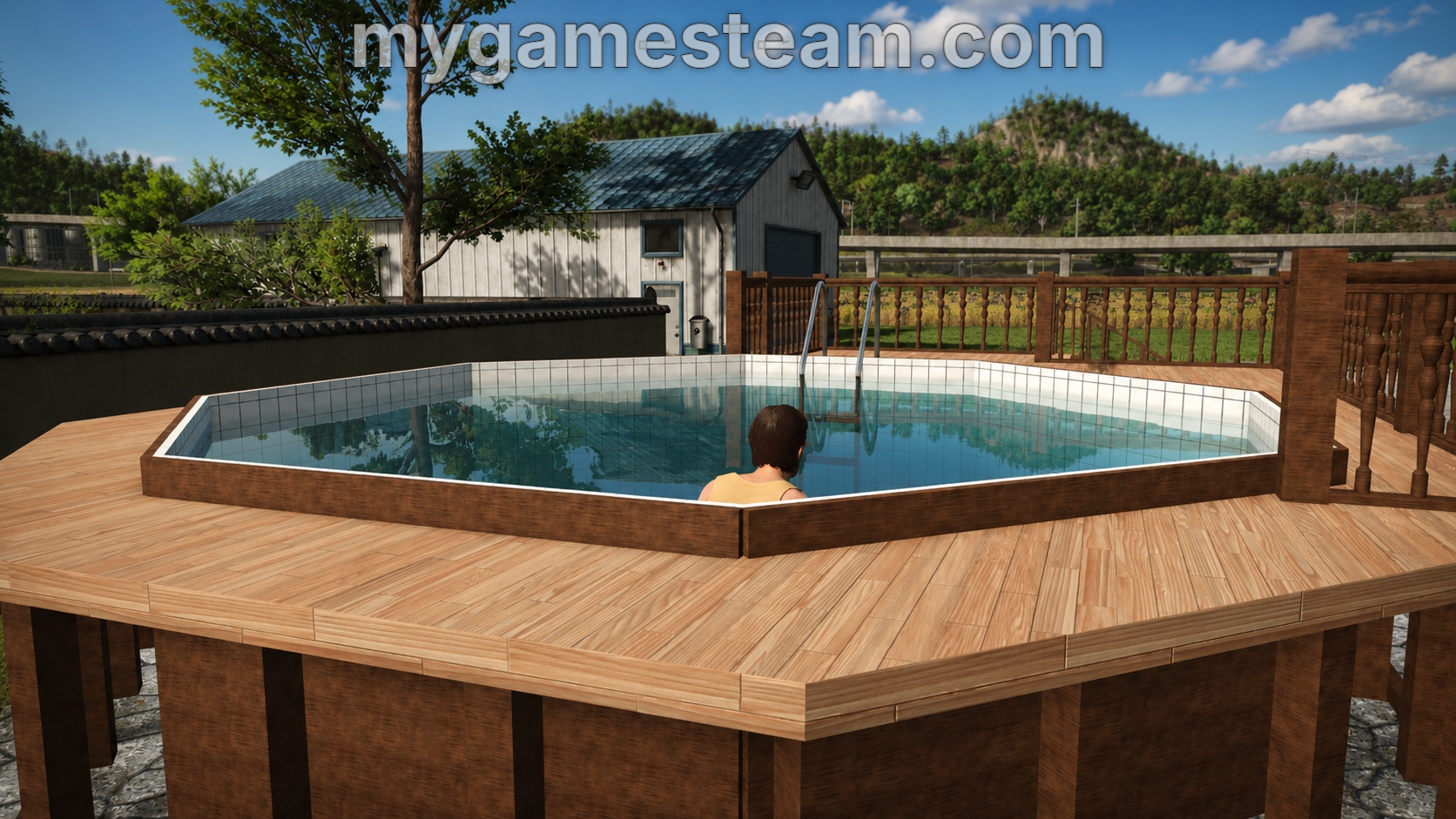 Wooden Pool Deck